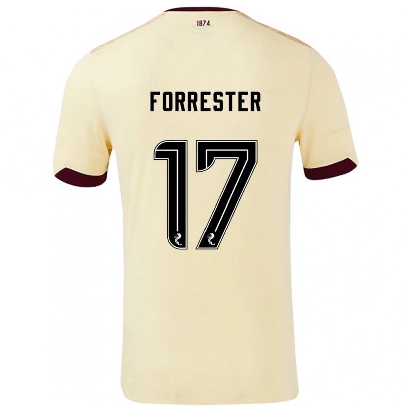 Danxenレディースアダム・フォレスター#17クリームバーガンディアウェイシャツ2024/25ジャージーユニフォーム