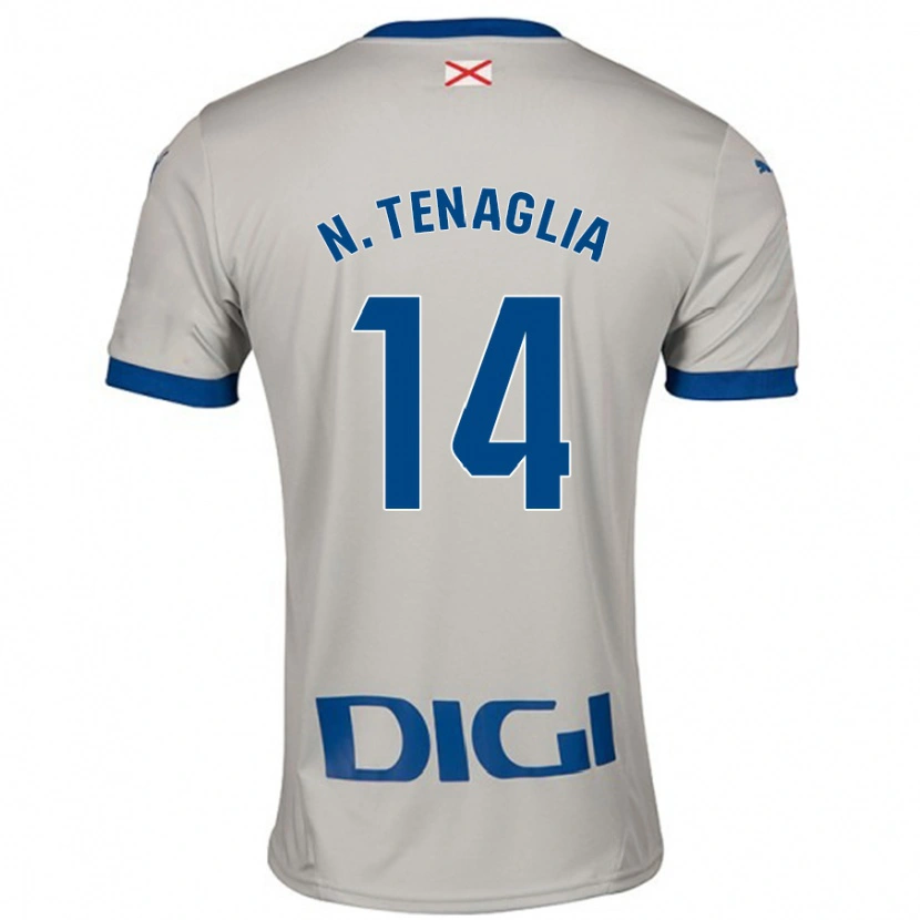 Danxenレディースナウエル・テナグリア#14ライトグレーアウェイシャツ2024/25ジャージーユニフォーム