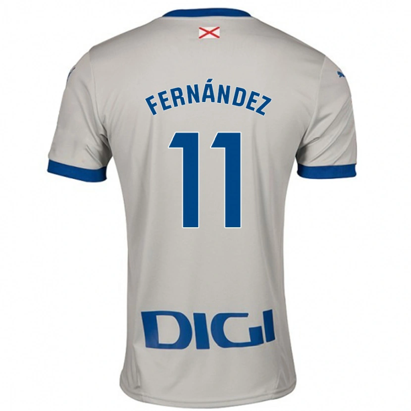 DanxenレディースImanol Fernández#11ライトグレーアウェイシャツ2024/25ジャージーユニフォーム
