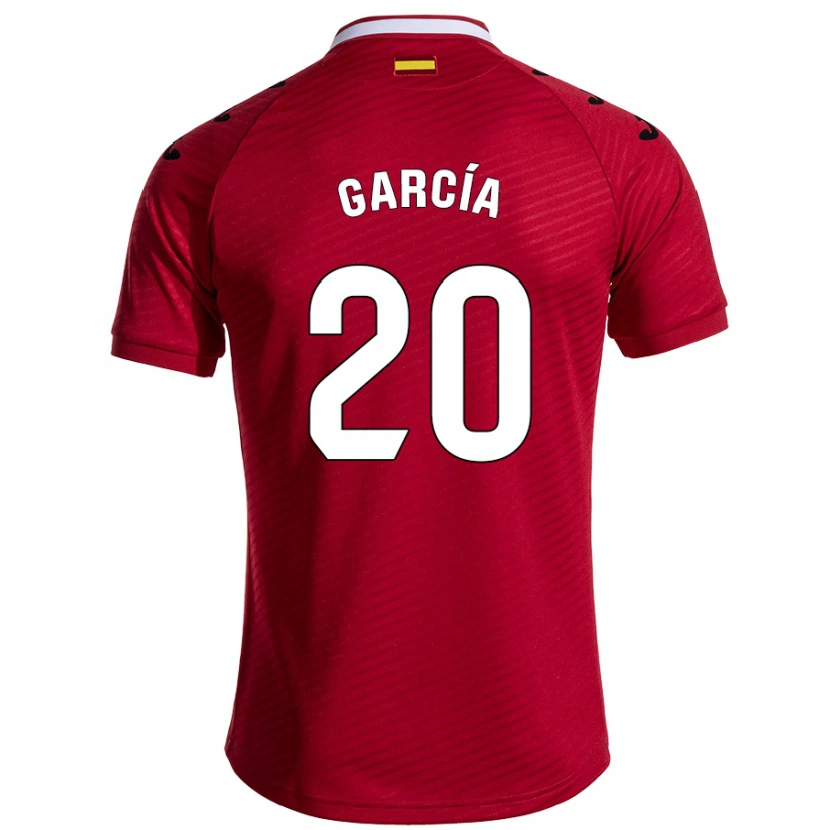 DanxenレディースÁlex García#20ダークレッドアウェイシャツ2024/25ジャージーユニフォーム