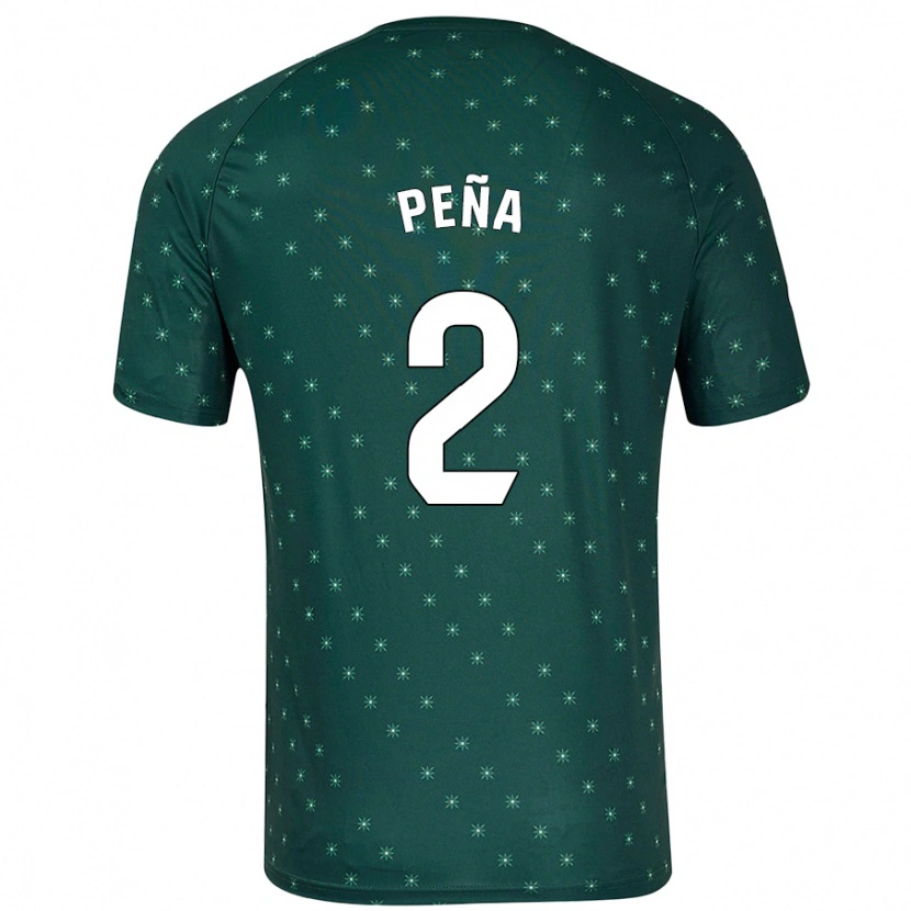 DanxenレディースMiguel Peña#2ダークグリーンアウェイシャツ2024/25ジャージーユニフォーム