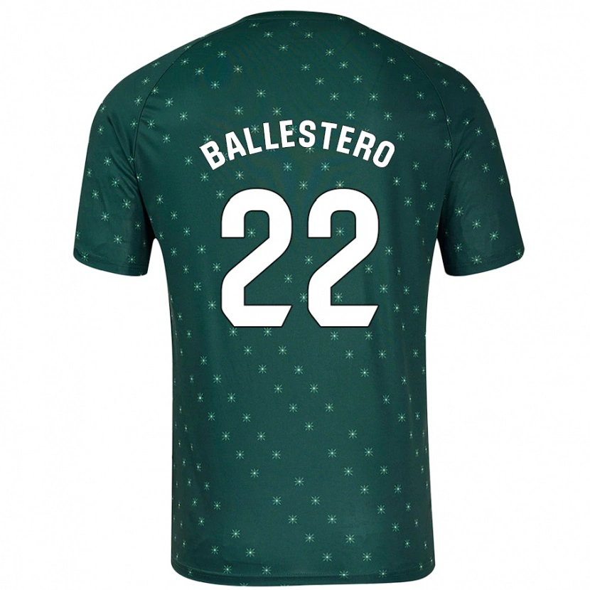 DanxenレディースCarlos Ballestero#22ダークグリーンアウェイシャツ2024/25ジャージーユニフォーム