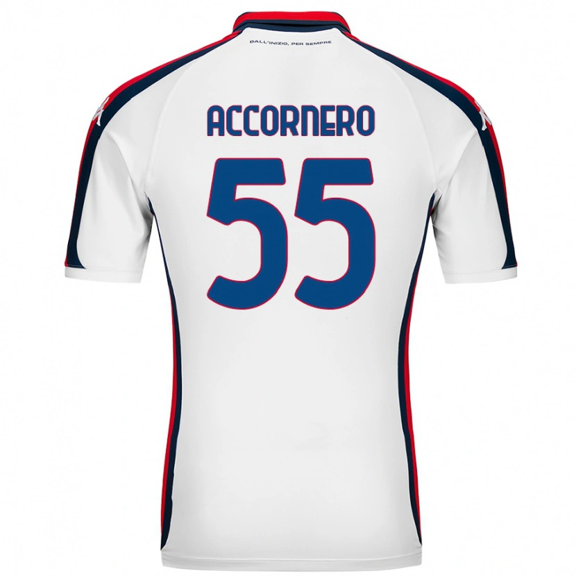 DanxenレディースFederico Accornero#55白アウェイシャツ2024/25ジャージーユニフォーム