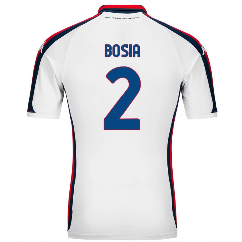 DanxenレディースDavide Bosia#2白アウェイシャツ2024/25ジャージーユニフォーム