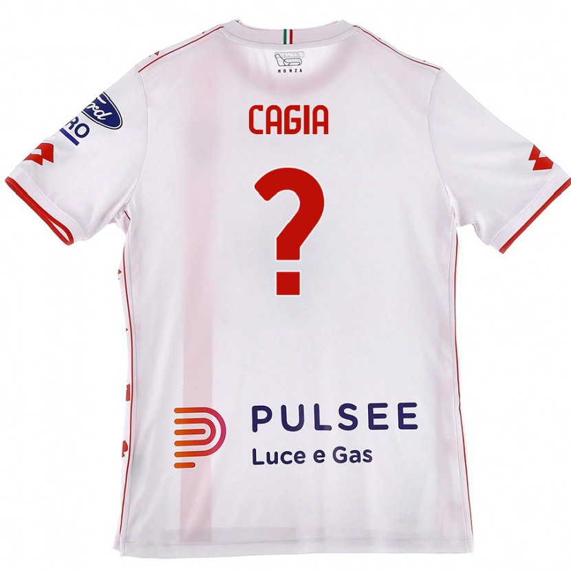DanxenレディースGabriele Cagia#0白 赤アウェイシャツ2024/25ジャージーユニフォーム