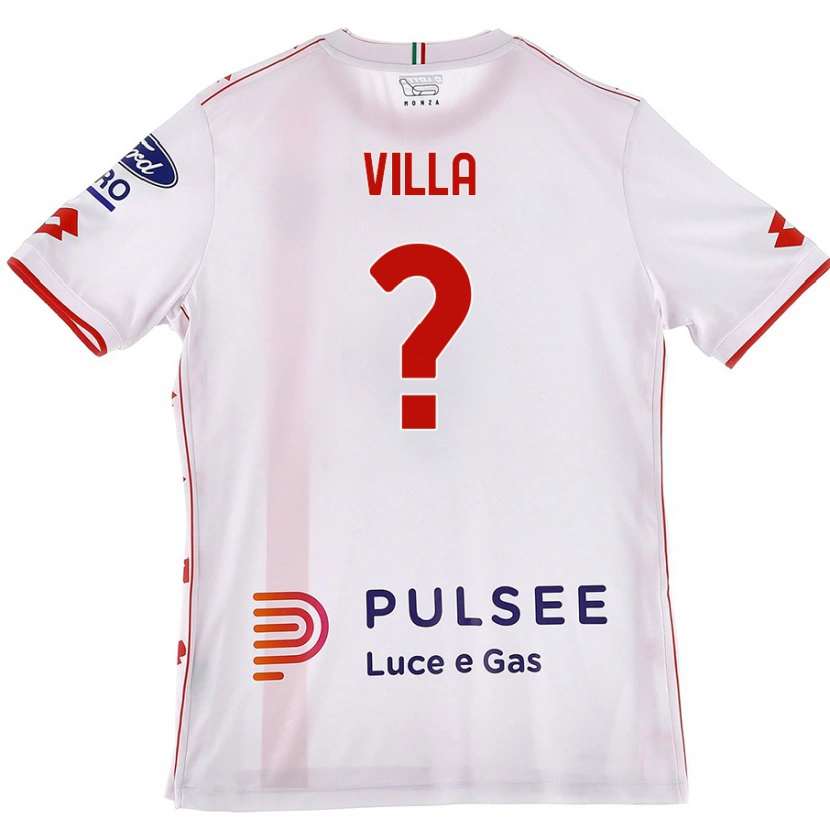 DanxenレディースManuel Villa#0白 赤アウェイシャツ2024/25ジャージーユニフォーム