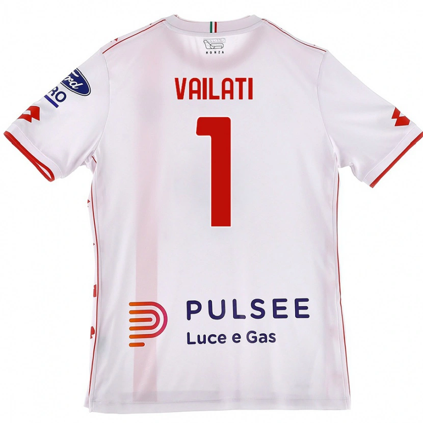 DanxenレディースAndrea Vailati#1白 赤アウェイシャツ2024/25ジャージーユニフォーム