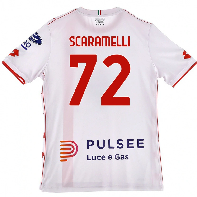 DanxenレディースEndris Scaramelli#72白 赤アウェイシャツ2024/25ジャージーユニフォーム