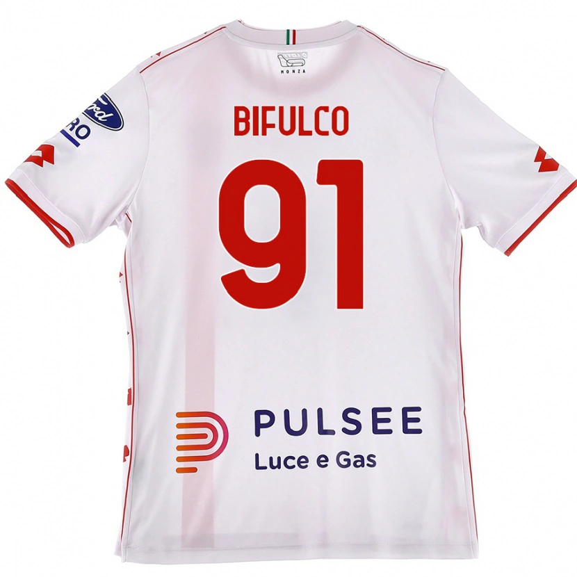 DanxenレディースDavide Bifulco#91白 赤アウェイシャツ2024/25ジャージーユニフォーム