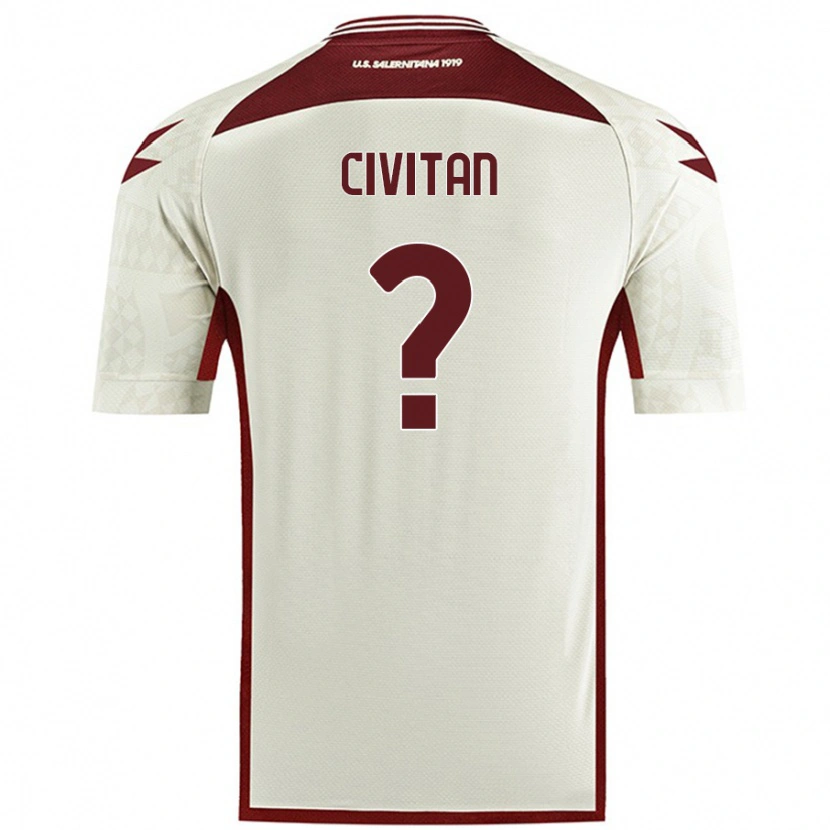 DanxenレディースMassimo Civitan#0クリームカラーアウェイシャツ2024/25ジャージーユニフォーム