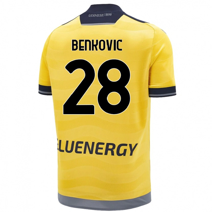 Danxenレディースフィリップ・ベンコビッチ#28ゴールデンアウェイシャツ2024/25ジャージーユニフォーム