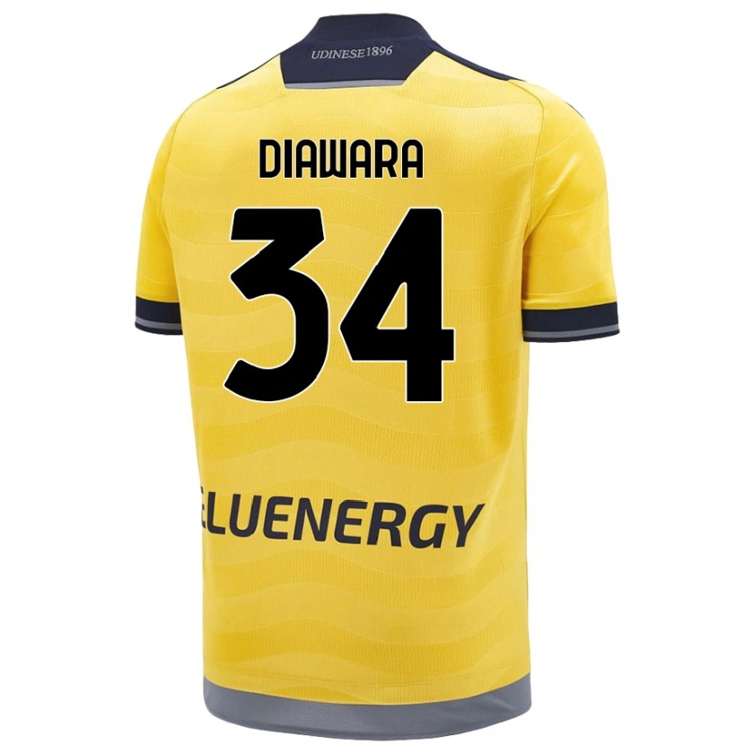Danxenレディースセク・ディアワラ#34ゴールデンアウェイシャツ2024/25ジャージーユニフォーム