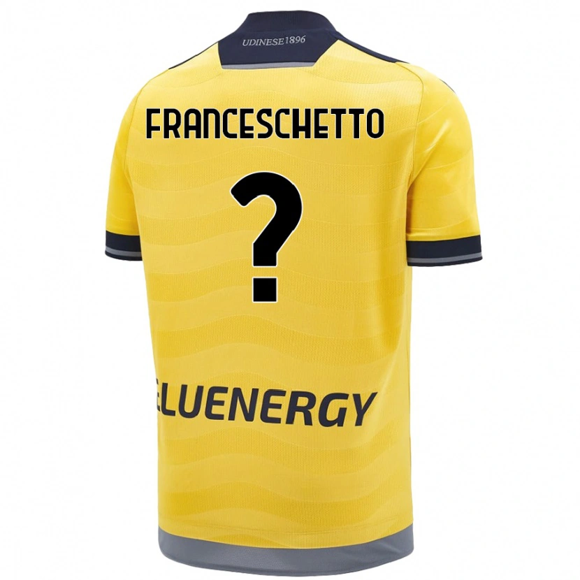 DanxenレディースMattia Franceschetto#0ゴールデンアウェイシャツ2024/25ジャージーユニフォーム