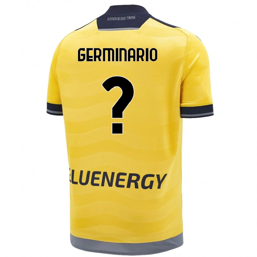 DanxenレディースMattia Germinario#0ゴールデンアウェイシャツ2024/25ジャージーユニフォーム