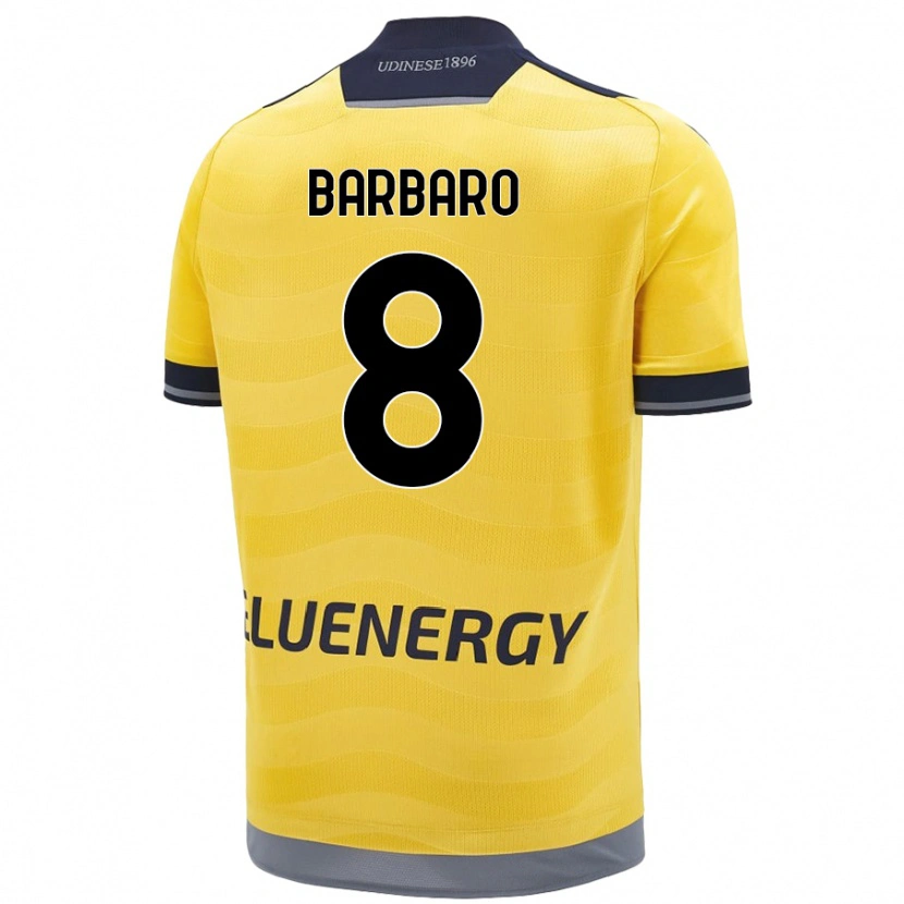 DanxenレディースElia Barbaro#8ゴールデンアウェイシャツ2024/25ジャージーユニフォーム