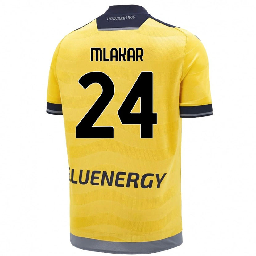 DanxenレディースLorenzo Mlakar#24ゴールデンアウェイシャツ2024/25ジャージーユニフォーム
