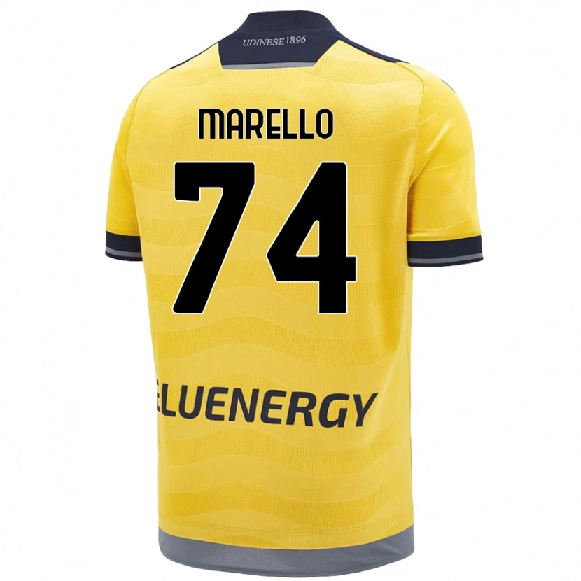 DanxenレディースMattia Marello#74ゴールデンアウェイシャツ2024/25ジャージーユニフォーム