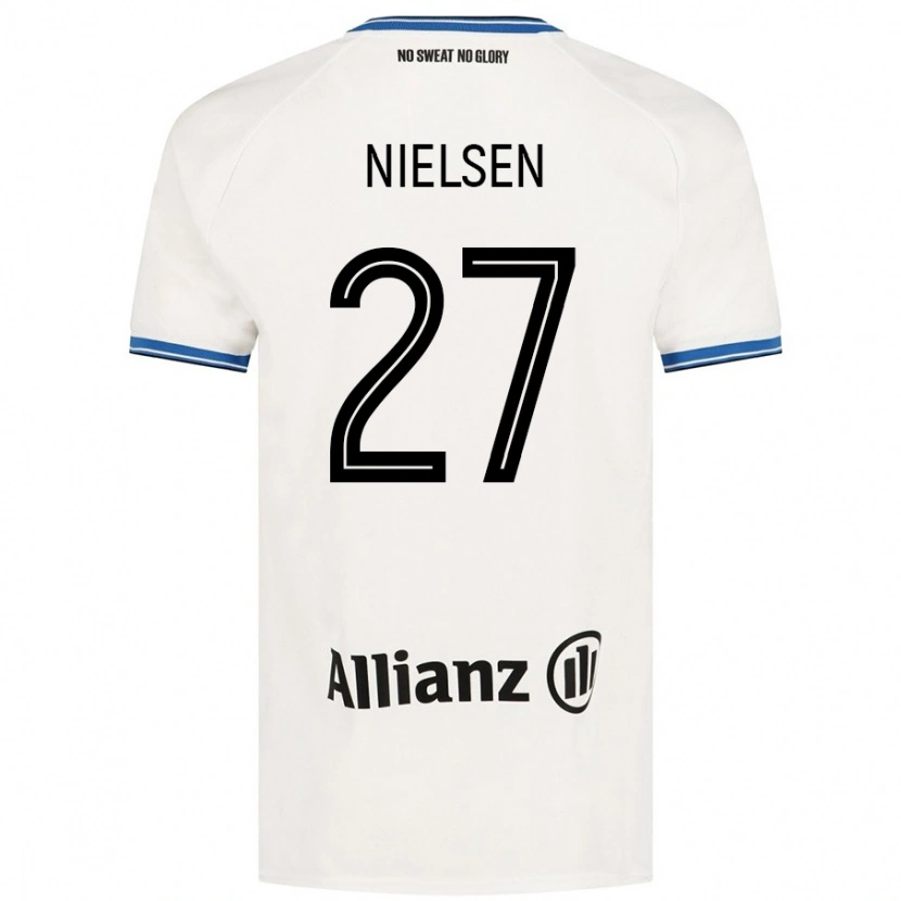 Danxenレディースカスパー・ニールセン#27白アウェイシャツ2024/25ジャージーユニフォーム