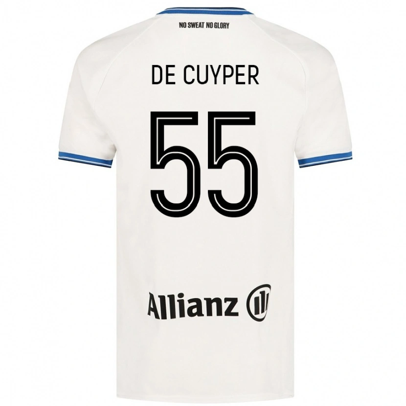 Danxenレディースマキシム・デ・クーパー#55白アウェイシャツ2024/25ジャージーユニフォーム