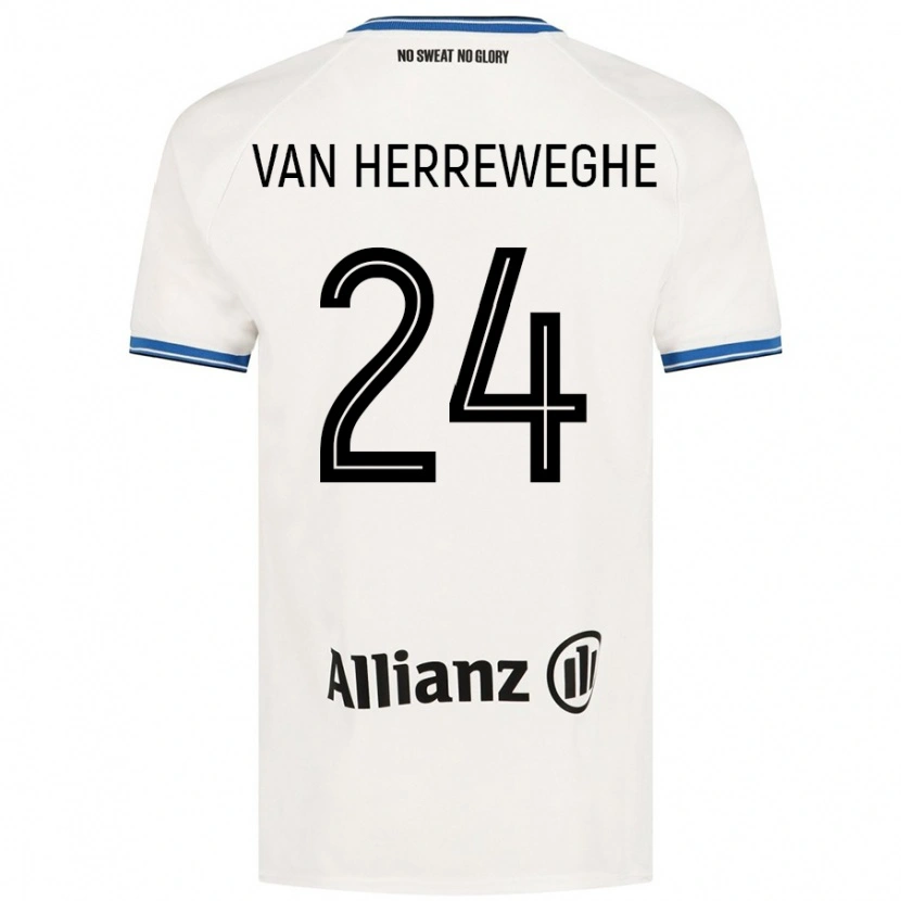 DanxenレディースFebe Van Herreweghe#24白アウェイシャツ2024/25ジャージーユニフォーム