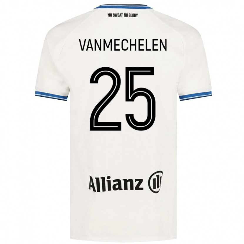 DanxenレディースDavinia Vanmechelen#25白アウェイシャツ2024/25ジャージーユニフォーム