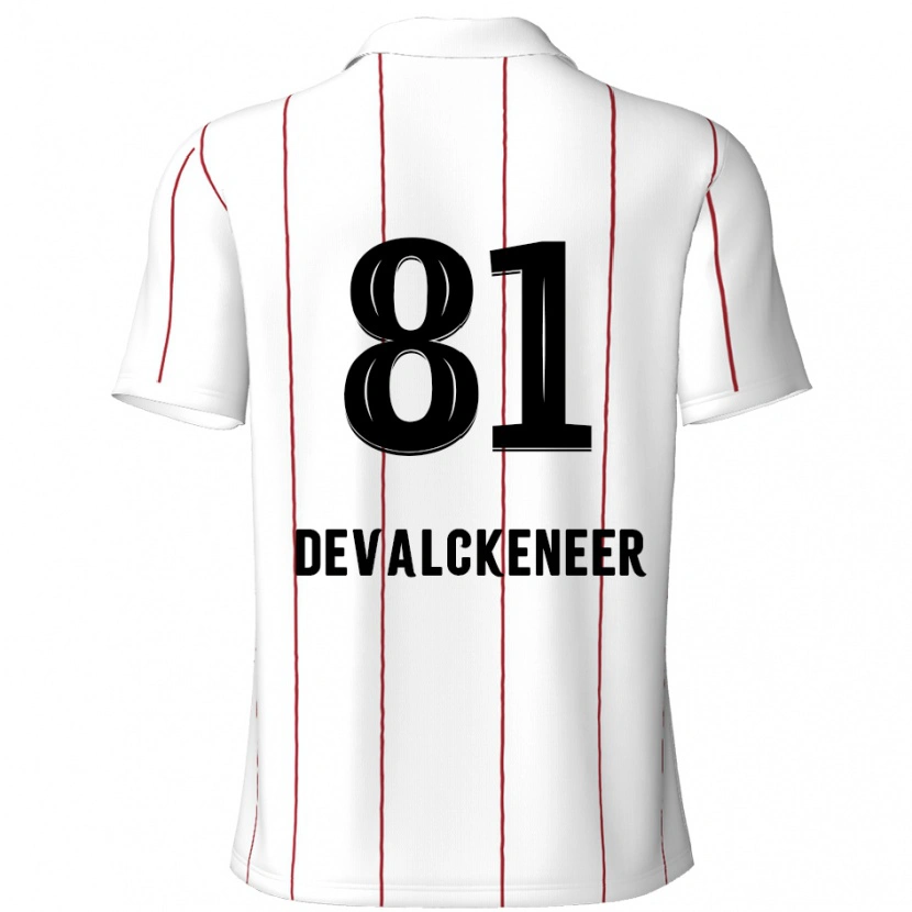 DanxenレディースNiels Devalckeneer#81白 黒アウェイシャツ2024/25ジャージーユニフォーム