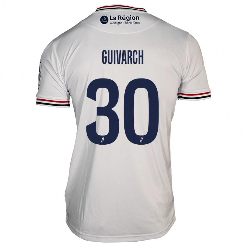 DanxenレディースThéo Guivarch#30白アウェイシャツ2024/25ジャージーユニフォーム