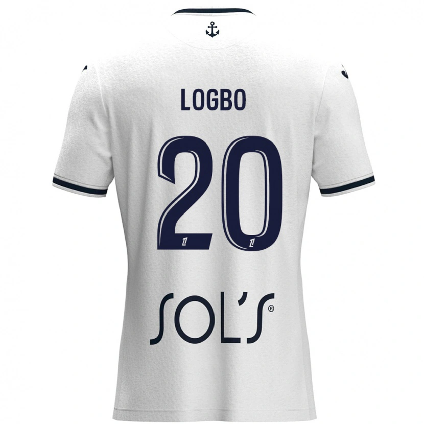 DanxenレディースAndy Logbo#20白 ダークブルーアウェイシャツ2024/25ジャージーユニフォーム