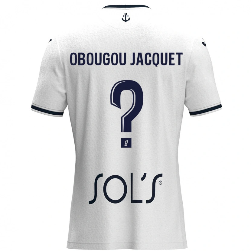 DanxenレディースNoam Obougou Jacquet#0白 ダークブルーアウェイシャツ2024/25ジャージーユニフォーム