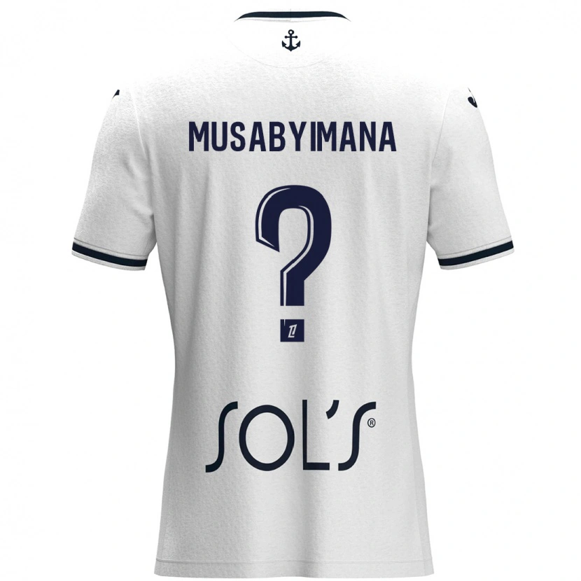 DanxenレディースThierry Musabyimana#0白 ダークブルーアウェイシャツ2024/25ジャージーユニフォーム