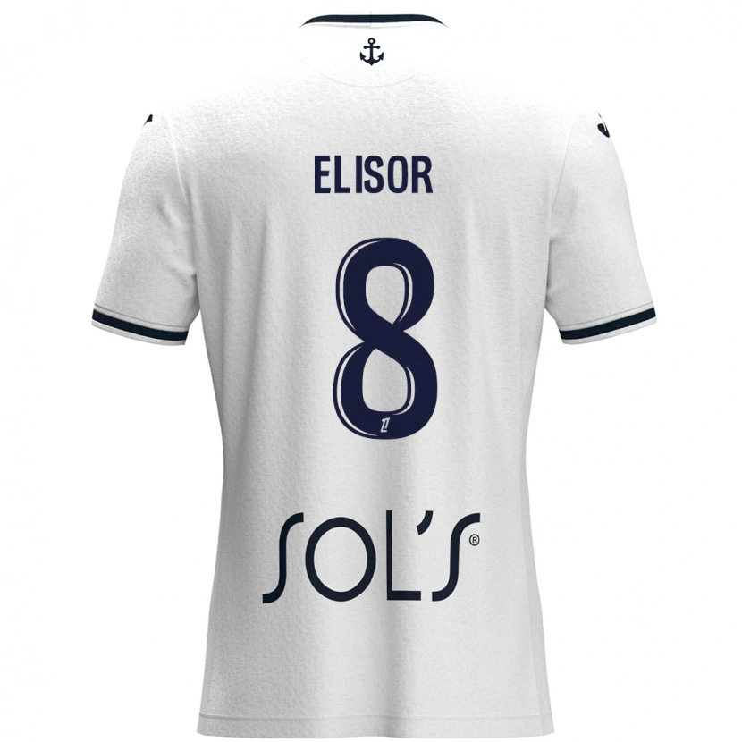 DanxenレディースSalomé Elisor#8白 ダークブルーアウェイシャツ2024/25ジャージーユニフォーム