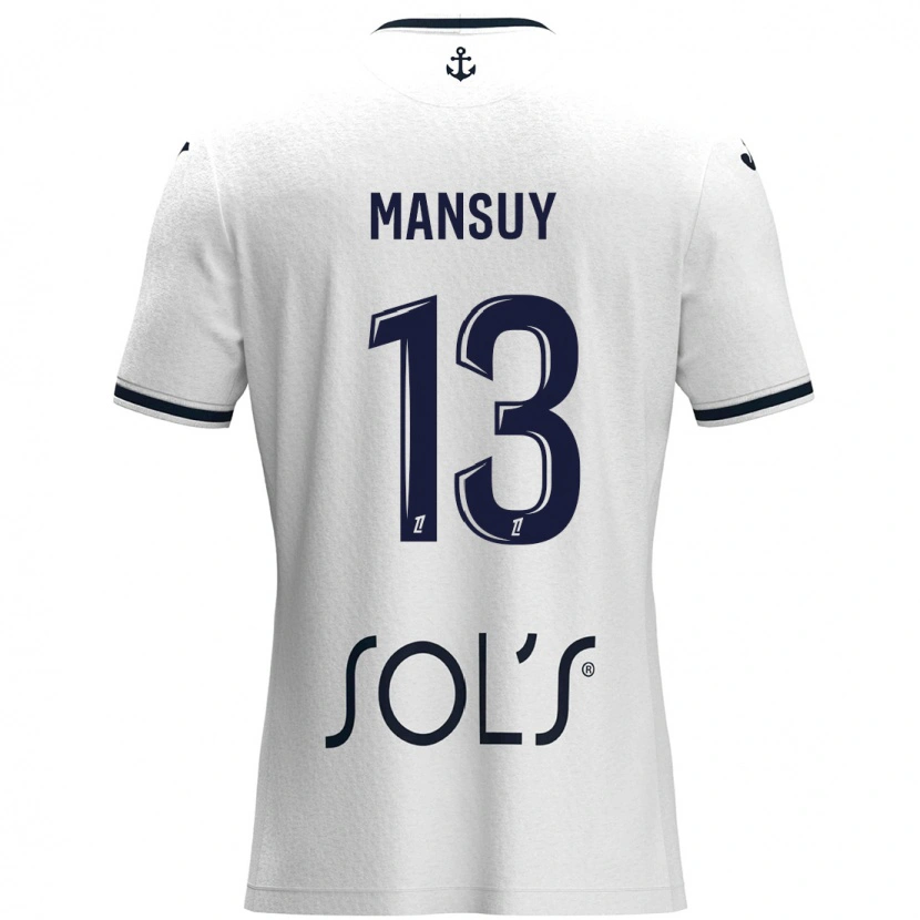 DanxenレディースHéloïse Mansuy#13白 ダークブルーアウェイシャツ2024/25ジャージーユニフォーム
