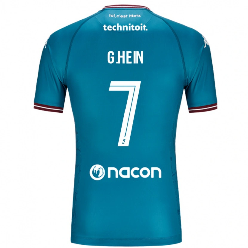 Danxenレディースゴティエ・ハイン#7ペトロールブルーアウェイシャツ2024/25ジャージーユニフォーム