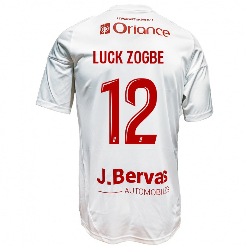 DanxenレディースLuck Zogbé#12白 赤アウェイシャツ2024/25ジャージーユニフォーム