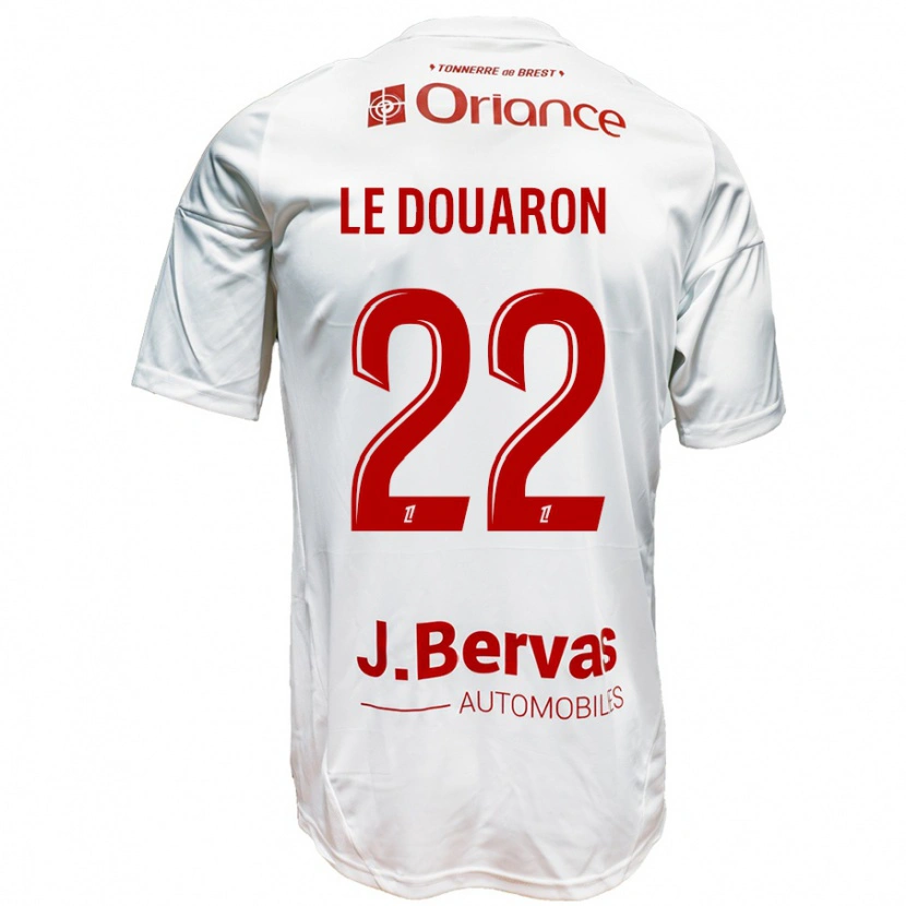 DanxenレディースJérémy Le Douaron#22白 赤アウェイシャツ2024/25ジャージーユニフォーム