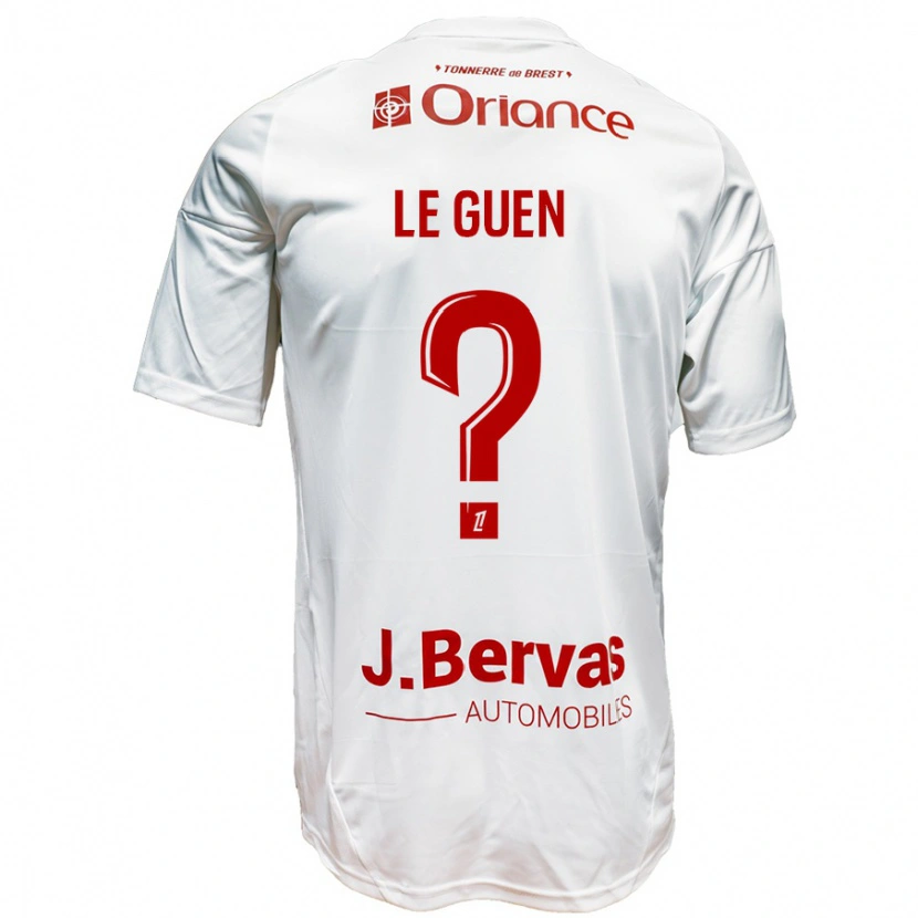 DanxenレディースRaphaël Le Guen#0白 赤アウェイシャツ2024/25ジャージーユニフォーム