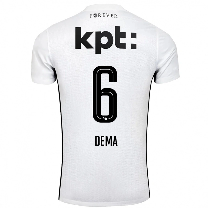 DanxenレディースJashar Dema#6白 黒アウェイシャツ2024/25ジャージーユニフォーム