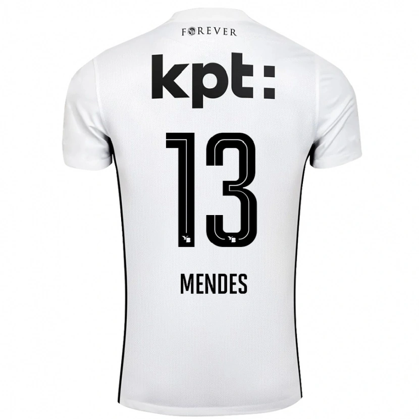 DanxenレディースDaniel Mendes#13白 黒アウェイシャツ2024/25ジャージーユニフォーム