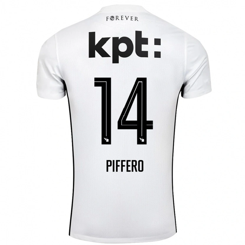 DanxenレディースDavid Piffero#14白 黒アウェイシャツ2024/25ジャージーユニフォーム