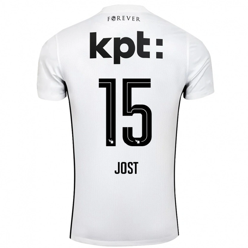 DanxenレディースTristan Jost#15白 黒アウェイシャツ2024/25ジャージーユニフォーム