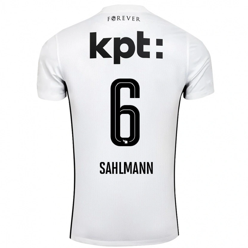 DanxenレディースHenrike Sahlmann#6白 黒アウェイシャツ2024/25ジャージーユニフォーム