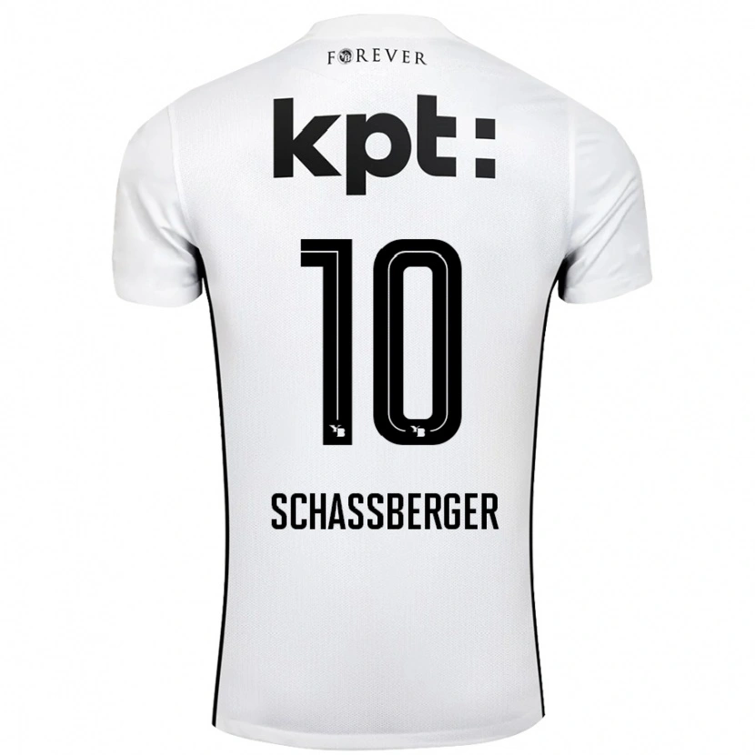 DanxenレディースJulia Schassberger#10白 黒アウェイシャツ2024/25ジャージーユニフォーム