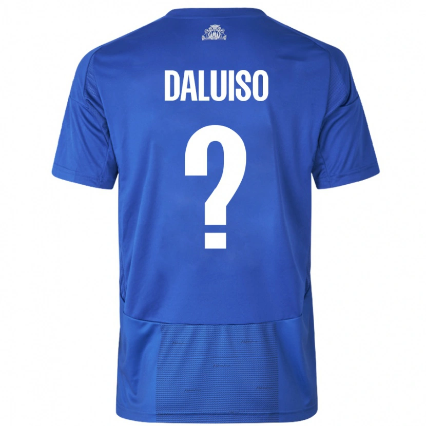 DanxenレディースChristoffer Daluiso#0ホワイト ブルーアウェイシャツ2024/25ジャージーユニフォーム