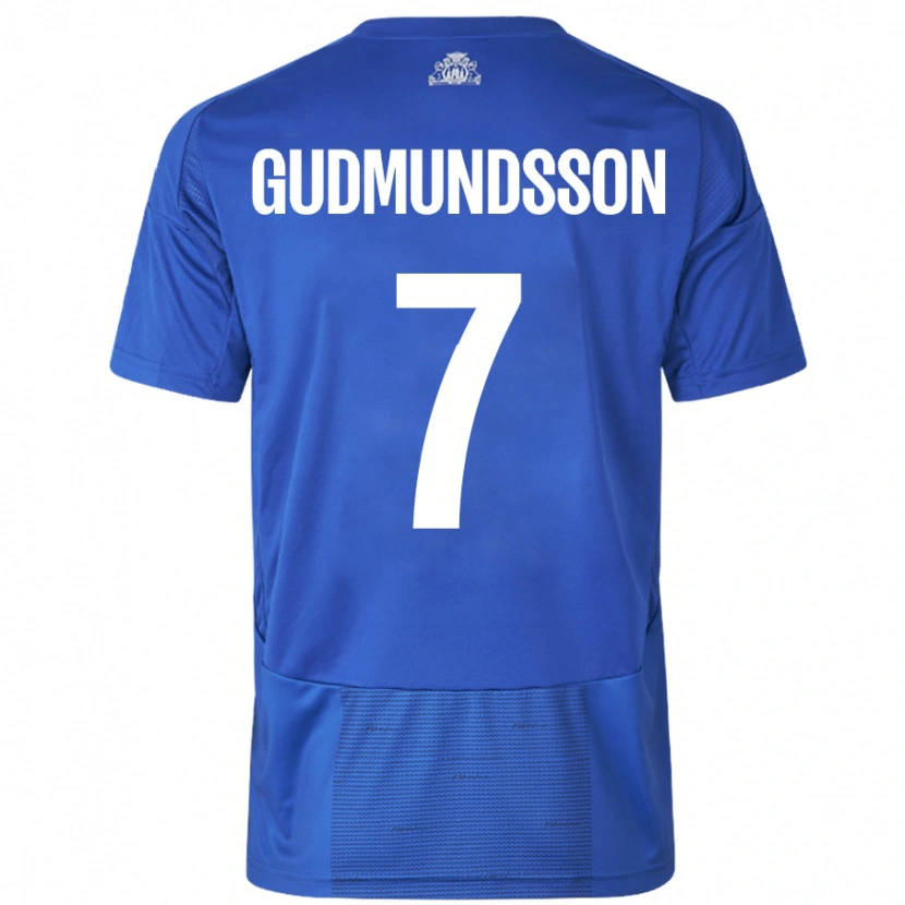 DanxenレディースGaldur Gudmundsson#7ホワイト ブルーアウェイシャツ2024/25ジャージーユニフォーム