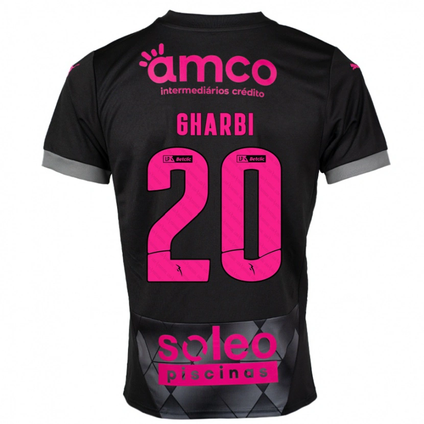 Danxenキッズイシュマエル・ガルビ#20ブラック ピンクアウェイシャツ2024/25ジャージーユニフォーム