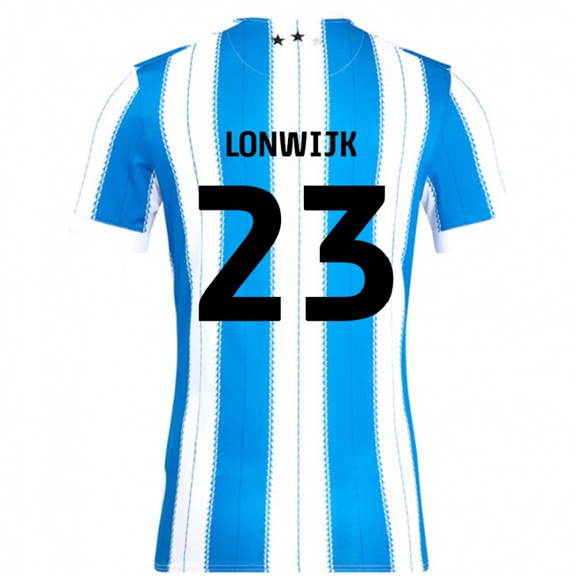 DanxenキッズNigel Lonwijk#23ブルーホワイトホームシャツ2024/25ジャージーユニフォーム