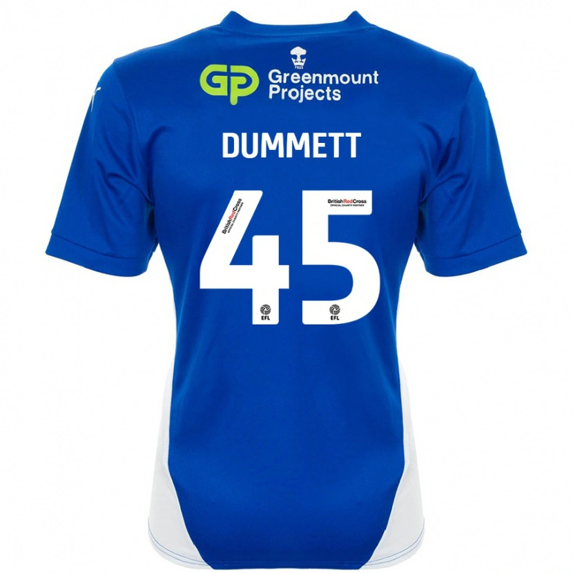 Danxenキッズポール・ダメット#45ブルーホワイトホームシャツ2024/25ジャージーユニフォーム