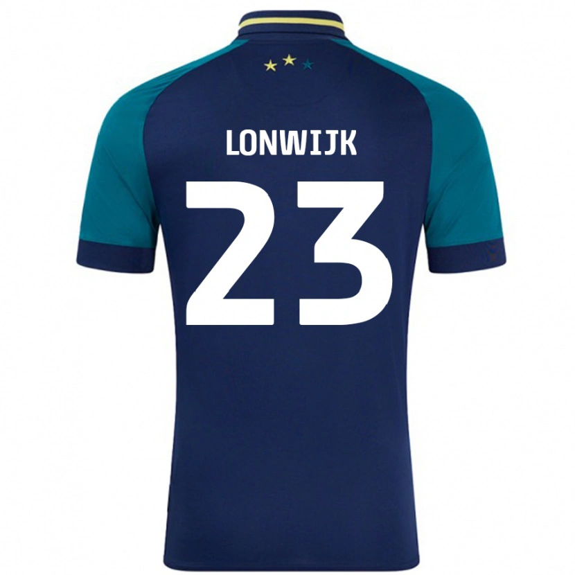DanxenキッズNigel Lonwijk#23ネイビー ダークグリーンアウェイシャツ2024/25ジャージーユニフォーム
