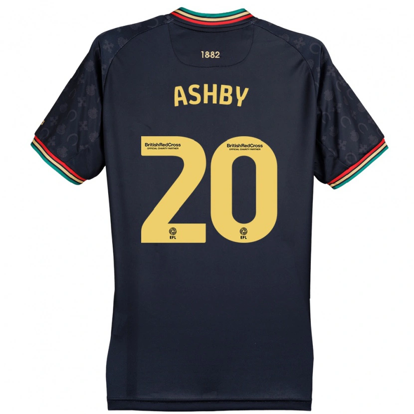 Danxenキッズハリソン・アシュビー#20ダークネイビーブルーアウェイシャツ2024/25ジャージーユニフォーム