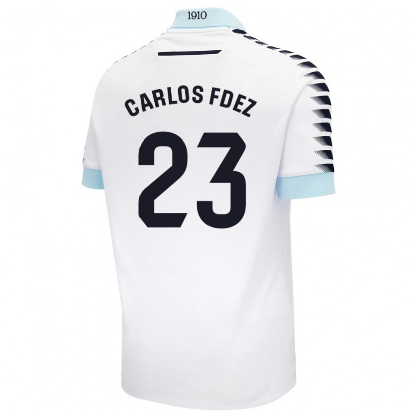 Danxenキッズカルロス・フェルナンデス#23ホワイト ブルーアウェイシャツ2024/25ジャージーユニフォーム